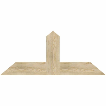 Ekena Millwork Portland Rough Sawn Timber Gable Bracket, Douglas Fir, 48"W x 20"H x 2"D x 6"F, 10/12 Pitch GBW048X20X0206POR00RDF